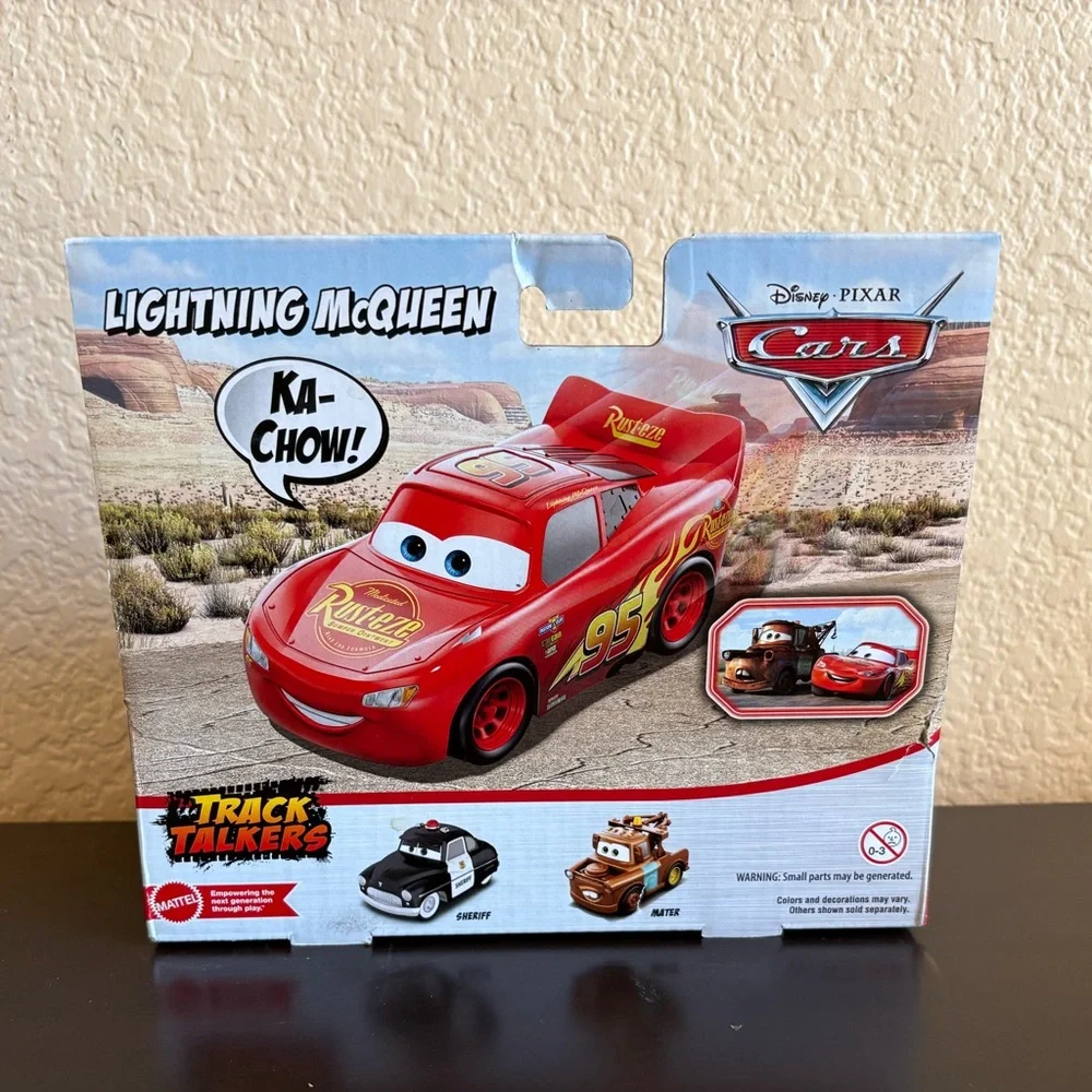 💥Disney Pixar Cars Lightning McQueen Red Track Talkers Toy - Picture 5 of 6